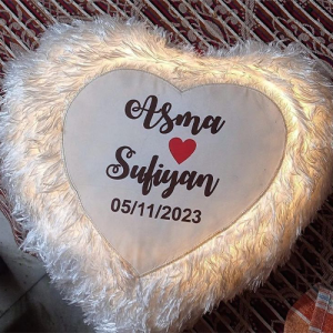 led Heart Cushion sublimation